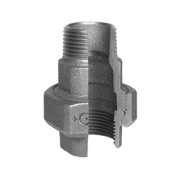 Union coupling Fig. 335  galvanized with male and female thread, straight connection, flat seal